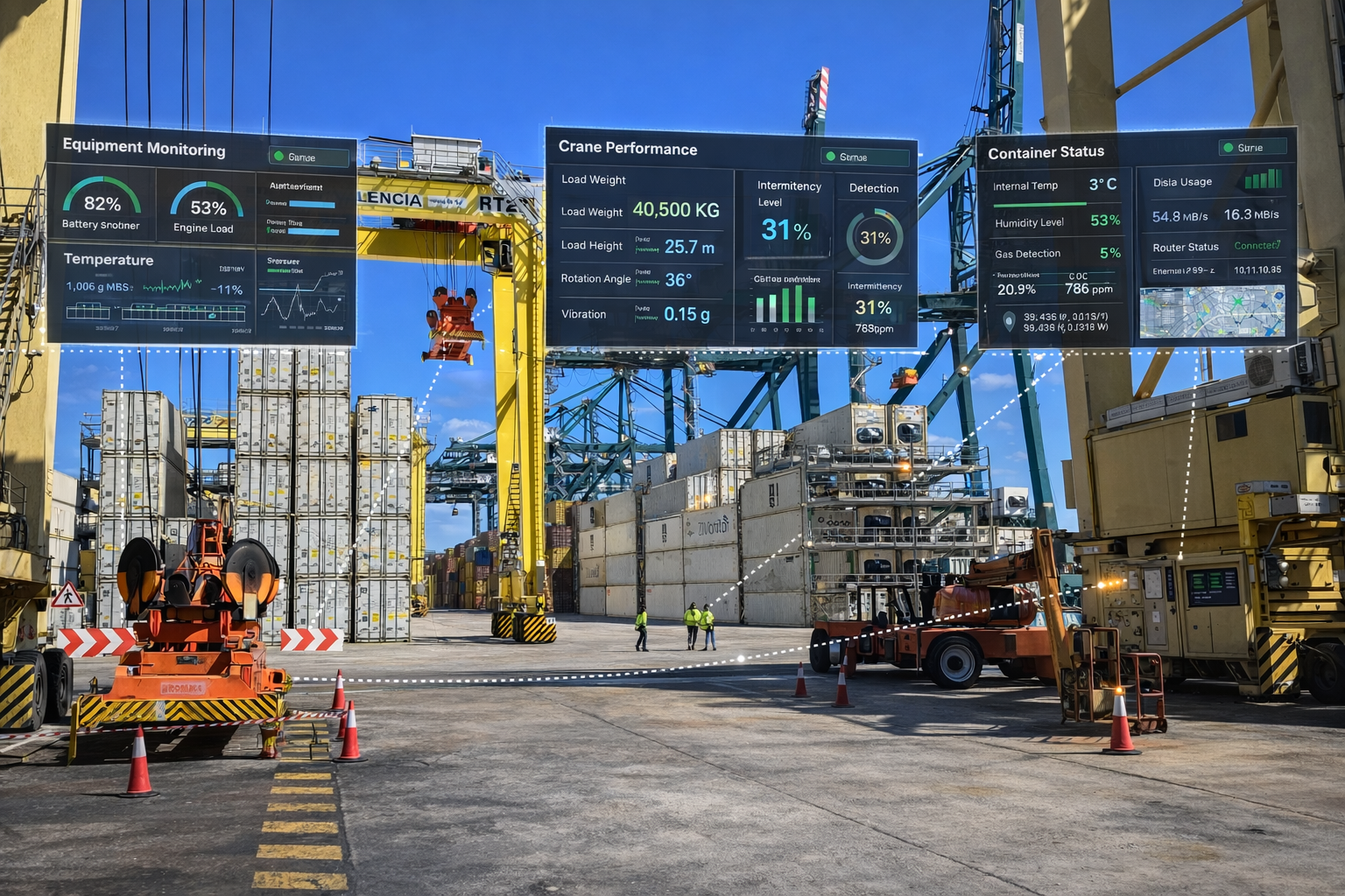 Industrial IoT system for maritime terminal monitoring