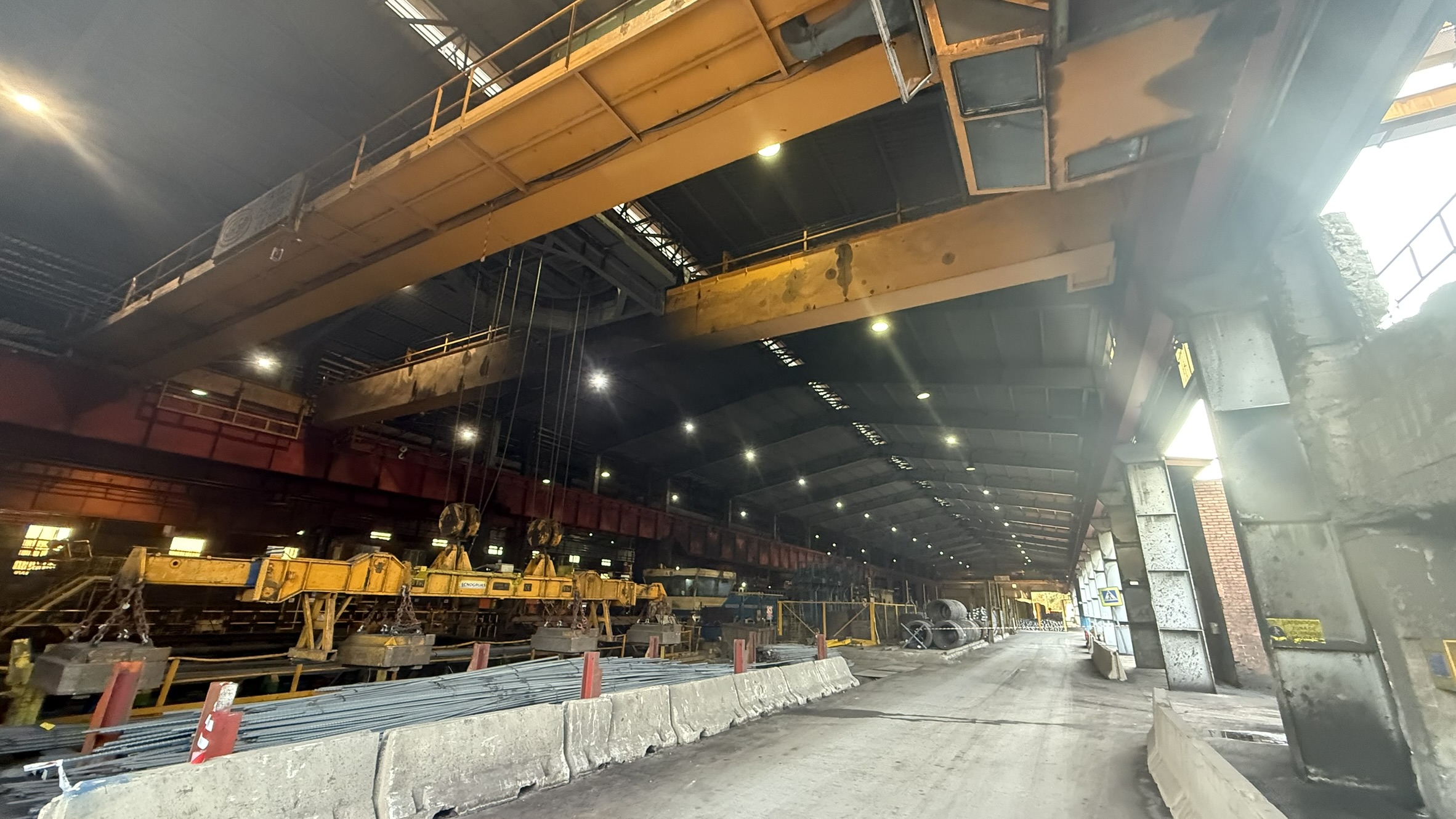 Steel plant machinery and heavy industry operational environment